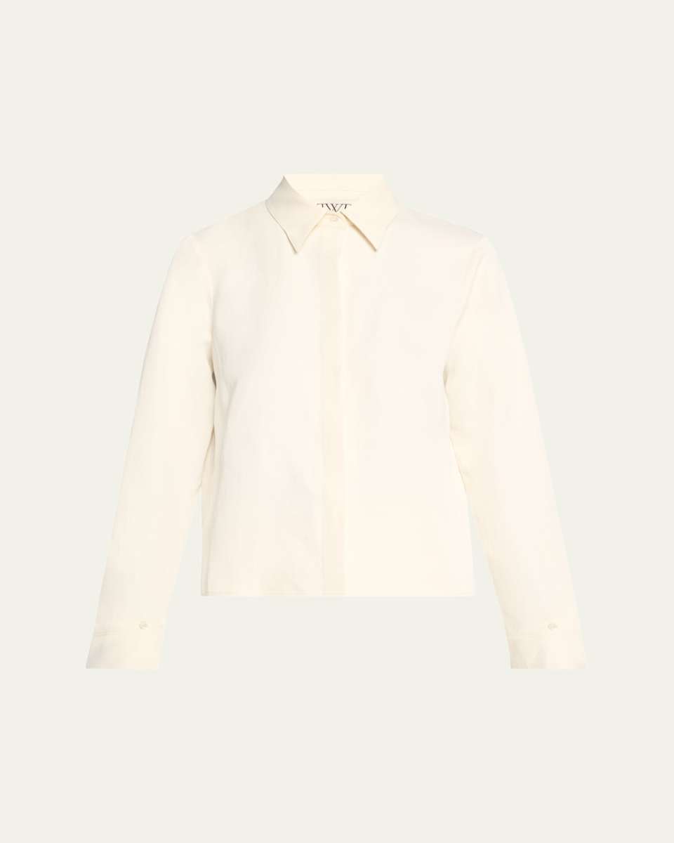 Linen-Blend Button Me Up Shirt